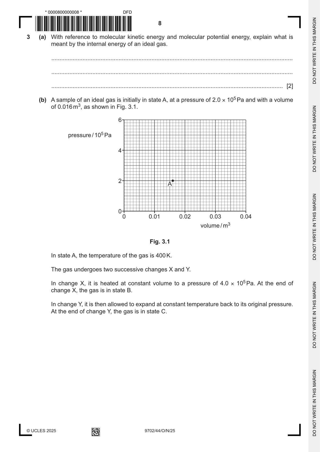 Cambridge A Level Physics 9702 2025 Oct/Nov Paper 4 · Variant 4 question paper, page 8 of 24