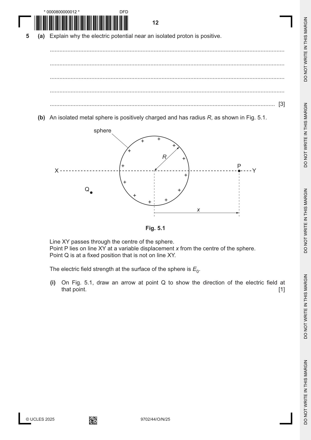 Cambridge A Level Physics 9702 2025 Oct/Nov Paper 4 · Variant 4 question paper, page 12 of 24