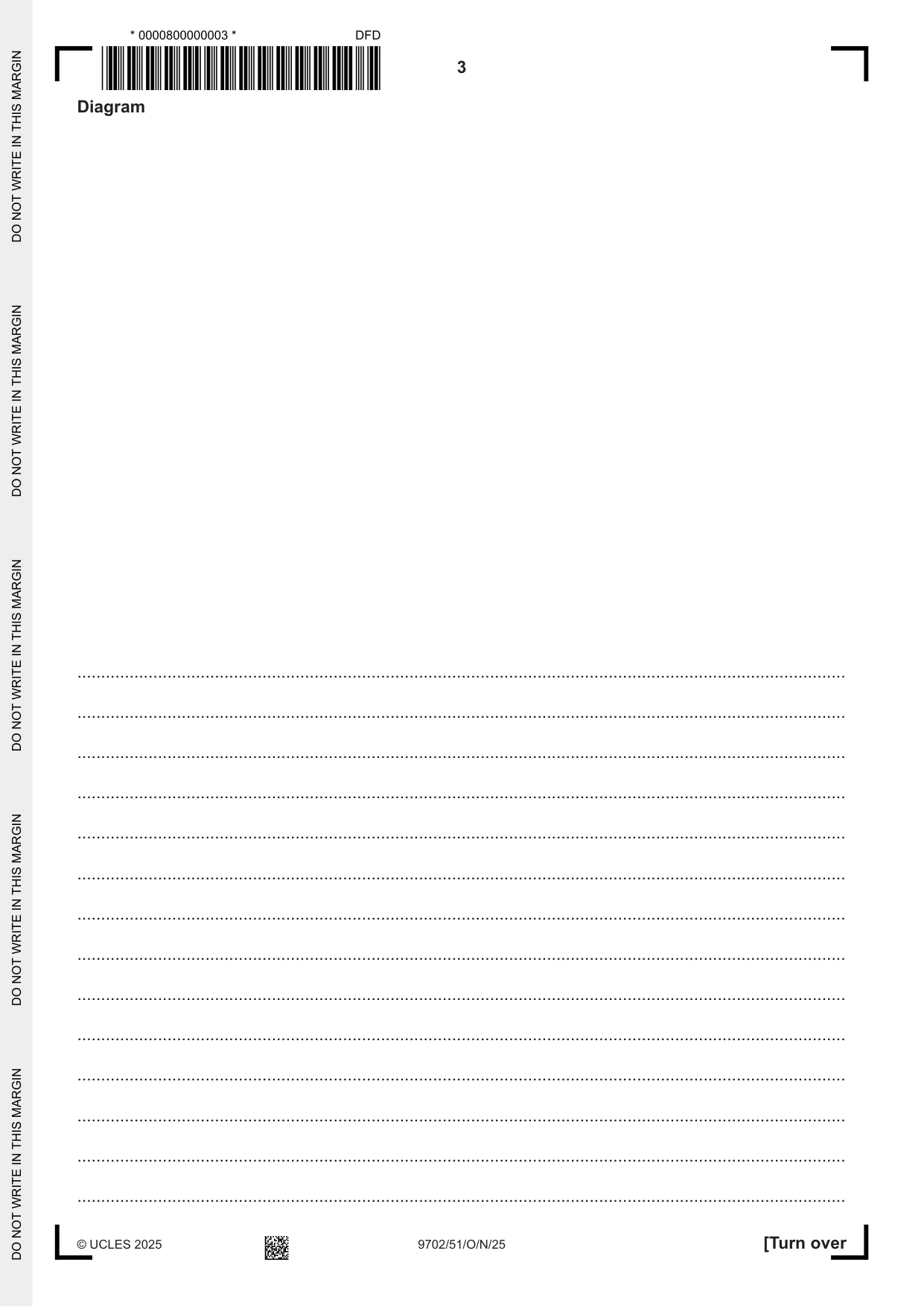 Cambridge A Level Physics 9702 2025 Oct/Nov Paper 5 · Variant 1 question paper, page 3 of 8