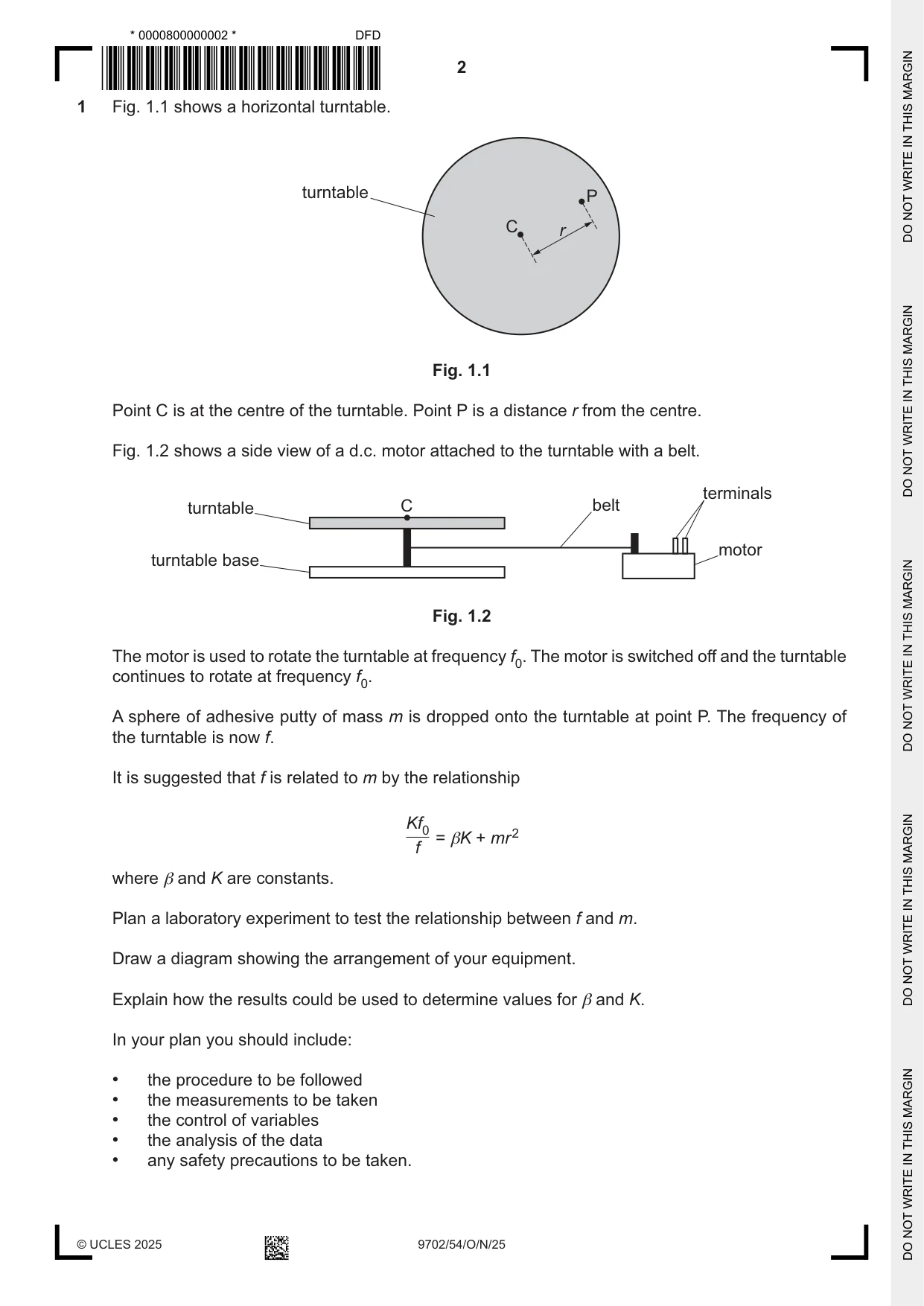 Cambridge A Level Physics 9702 2025 Oct/Nov Paper 5 · Variant 4 question paper, page 2 of 8