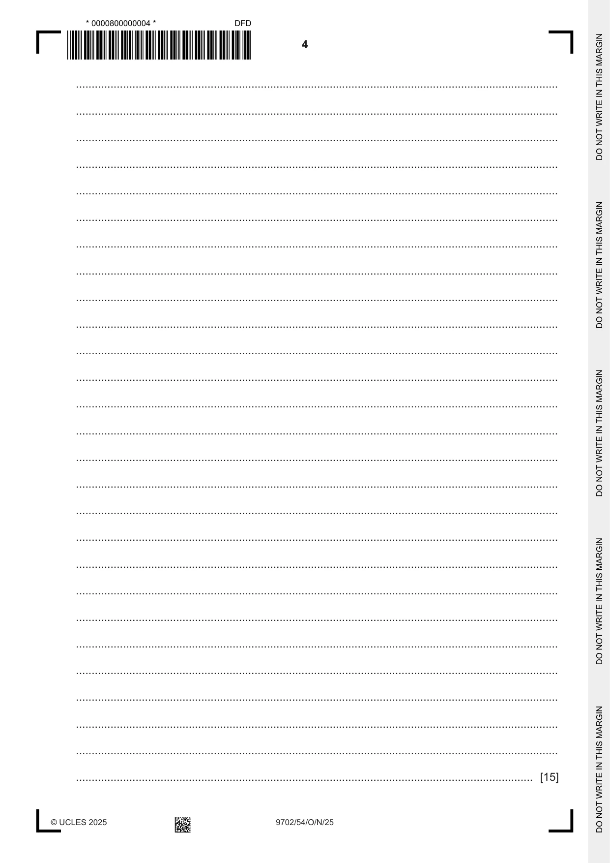 Cambridge A Level Physics 9702 2025 Oct/Nov Paper 5 · Variant 4 question paper, page 4 of 8
