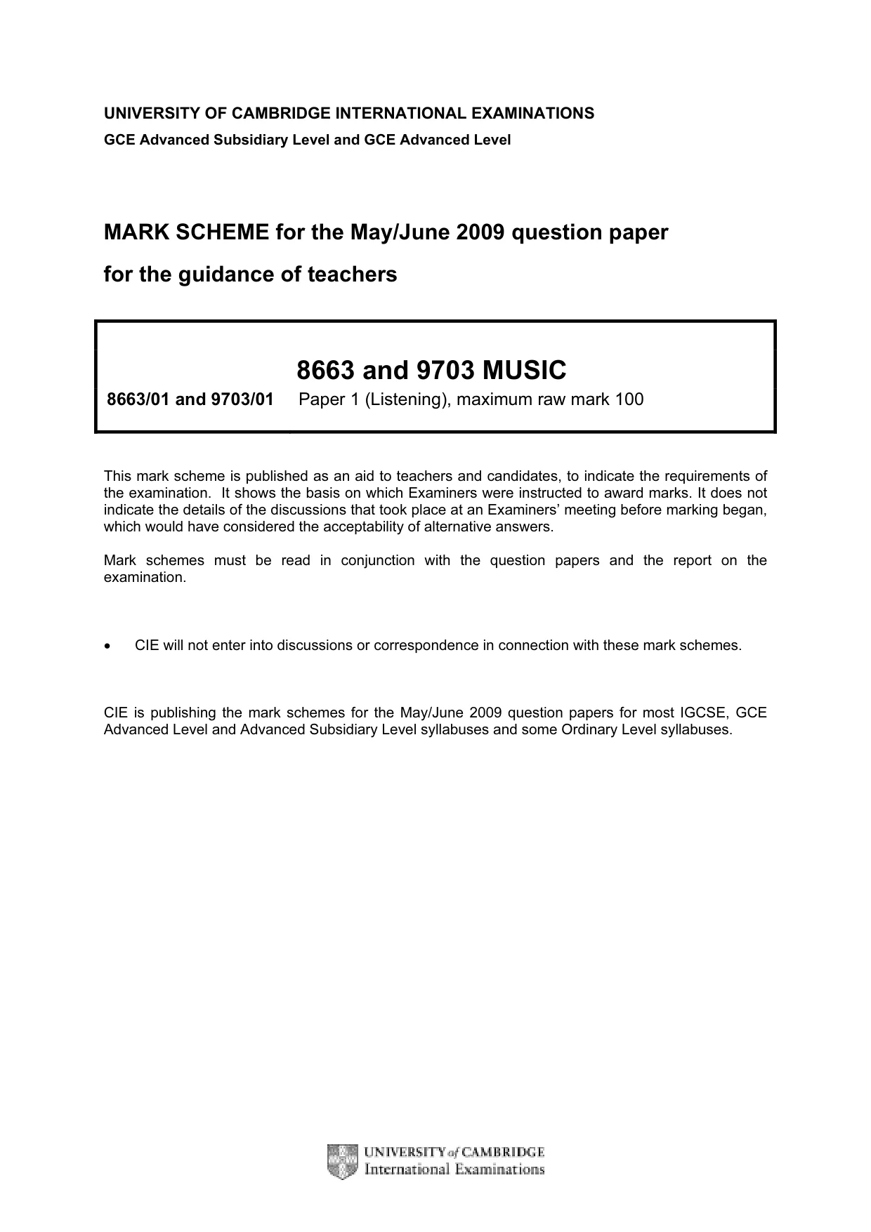 Mark scheme, page 1 of 6