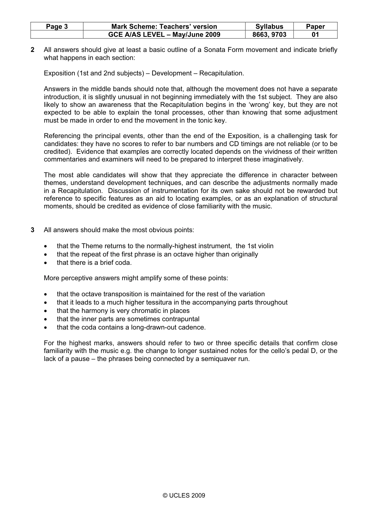 Mark scheme, page 3 of 6