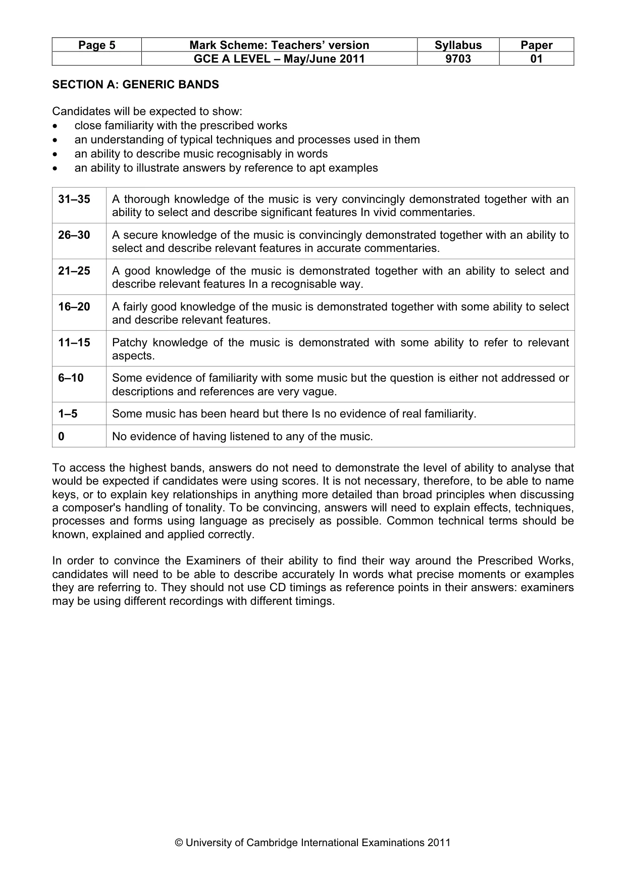 Mark scheme, page 5 of 7