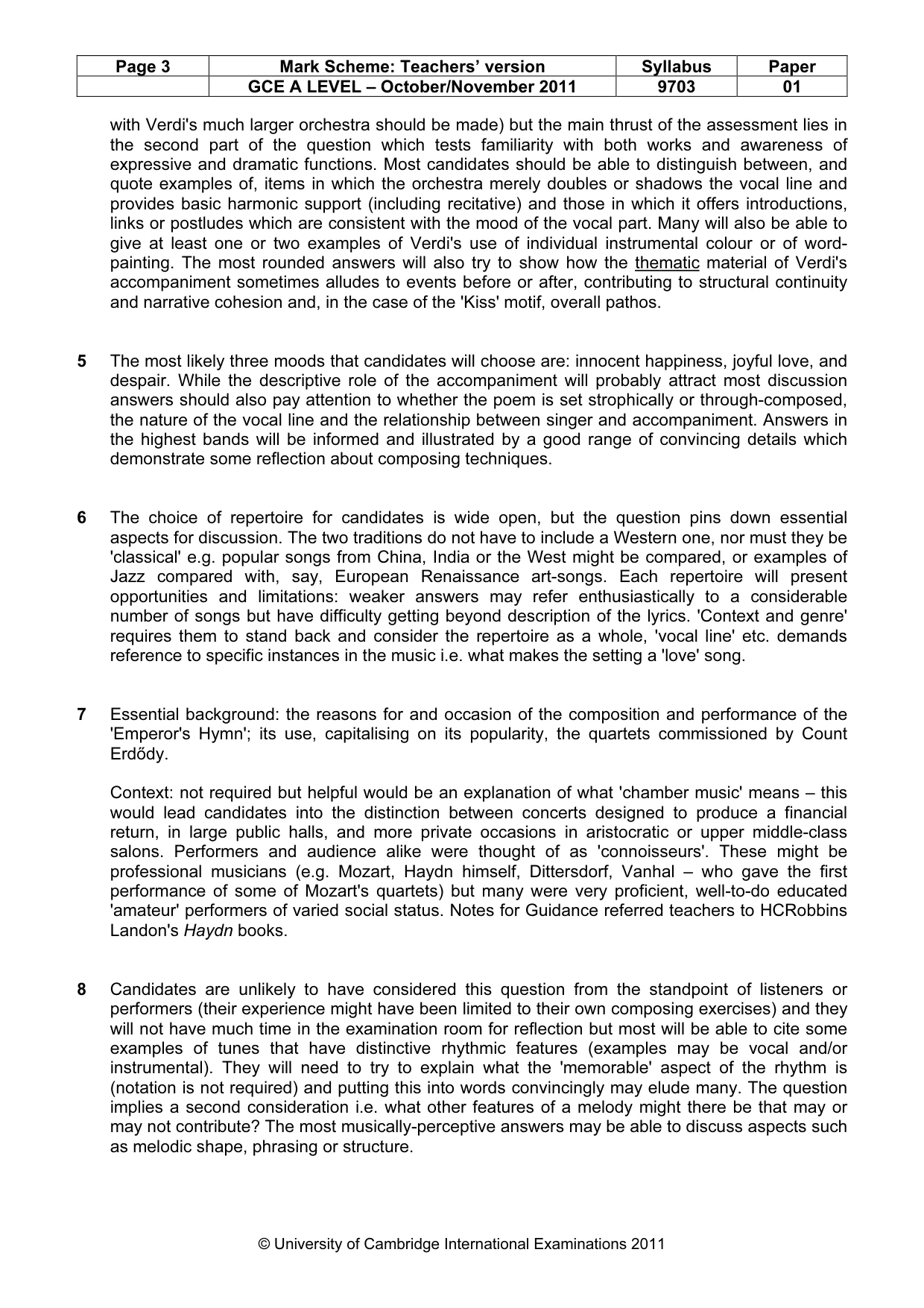 Mark scheme, page 3 of 4