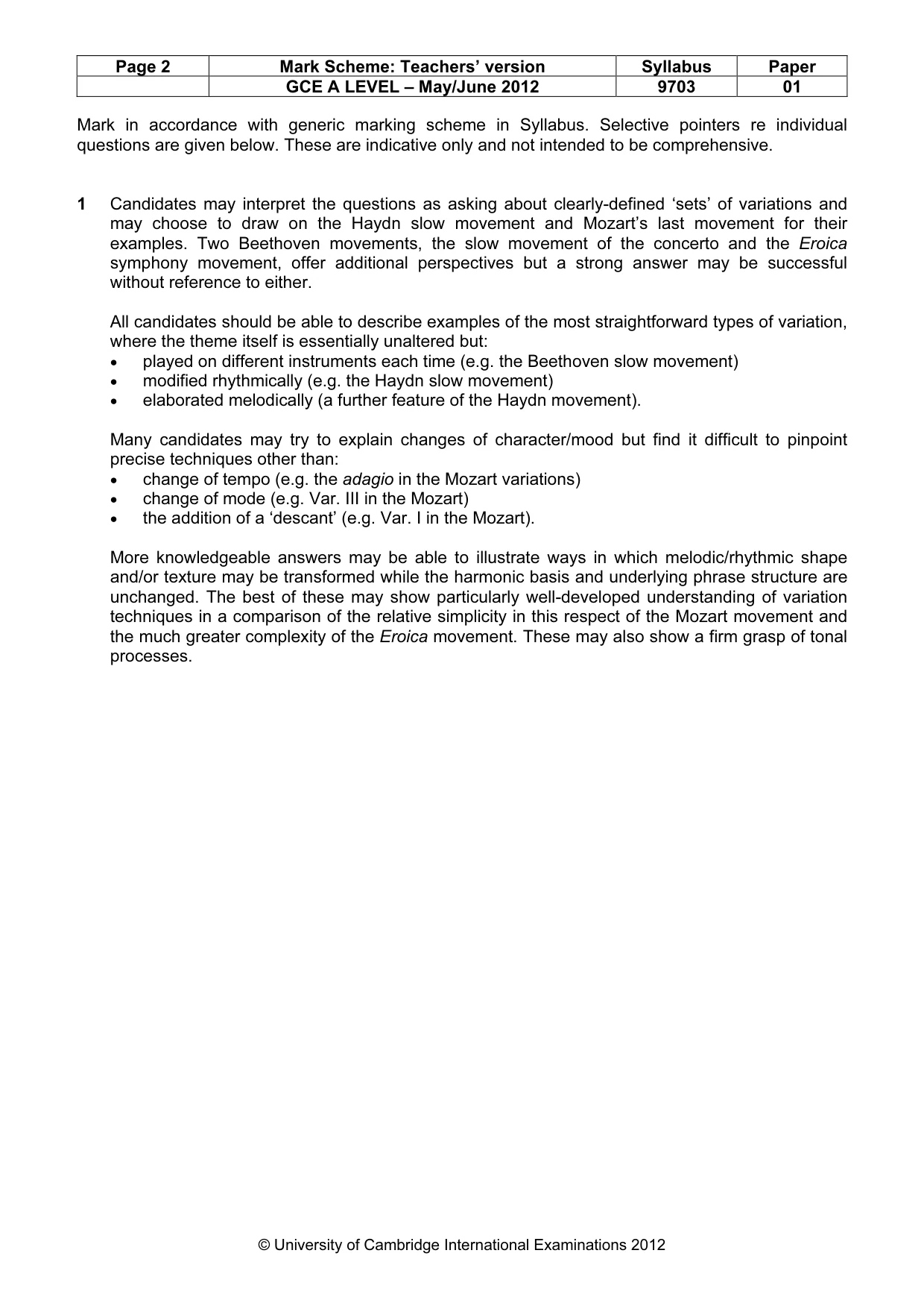 Mark scheme, page 2 of 7