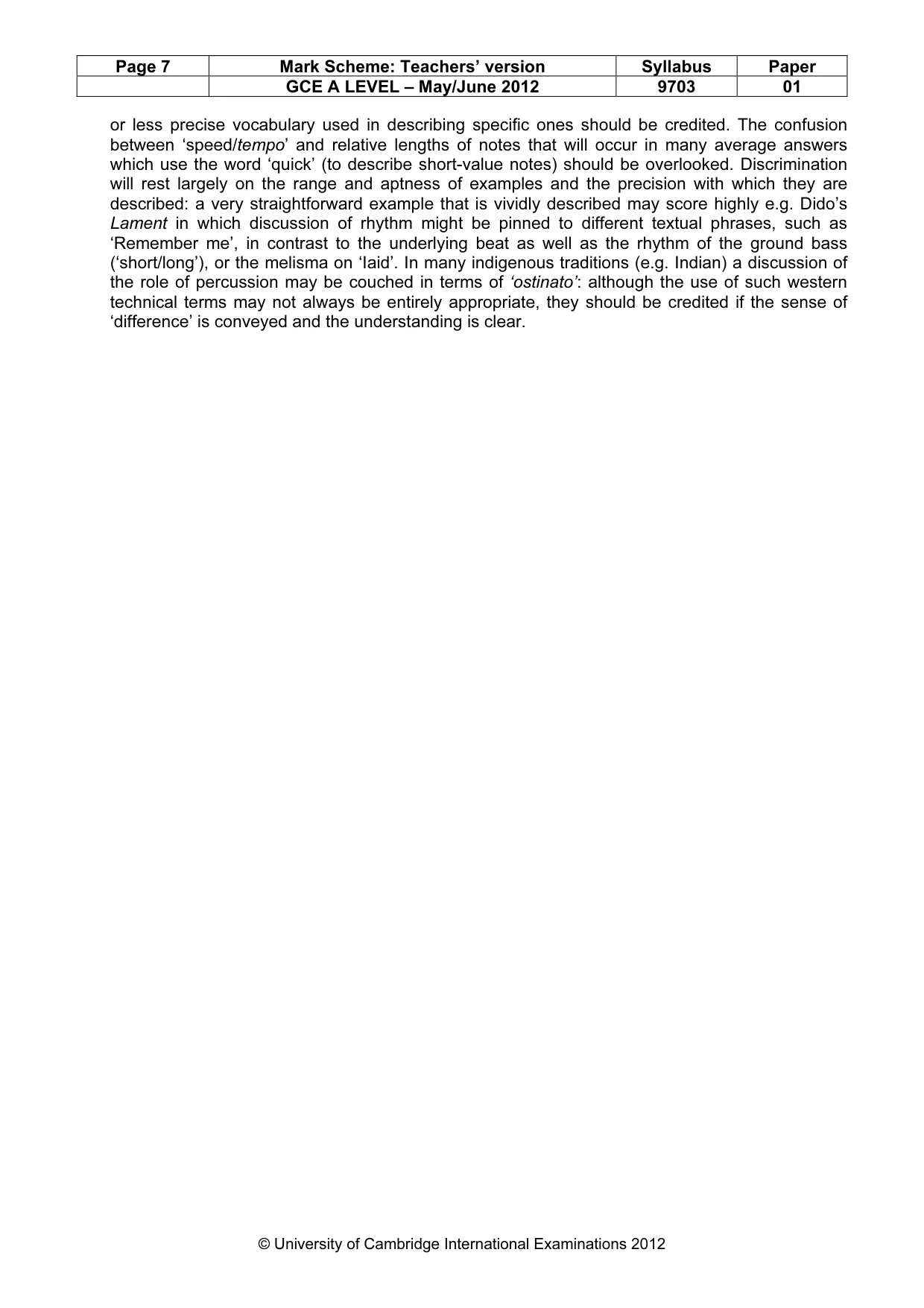 Mark scheme, page 7 of 7