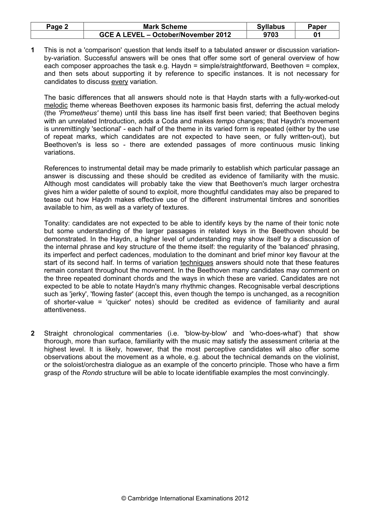 Mark scheme, page 2 of 7