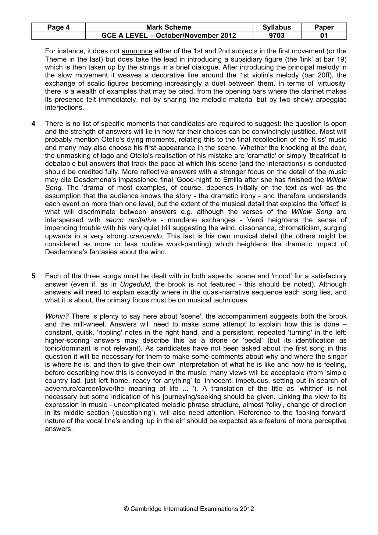 Mark scheme, page 4 of 7