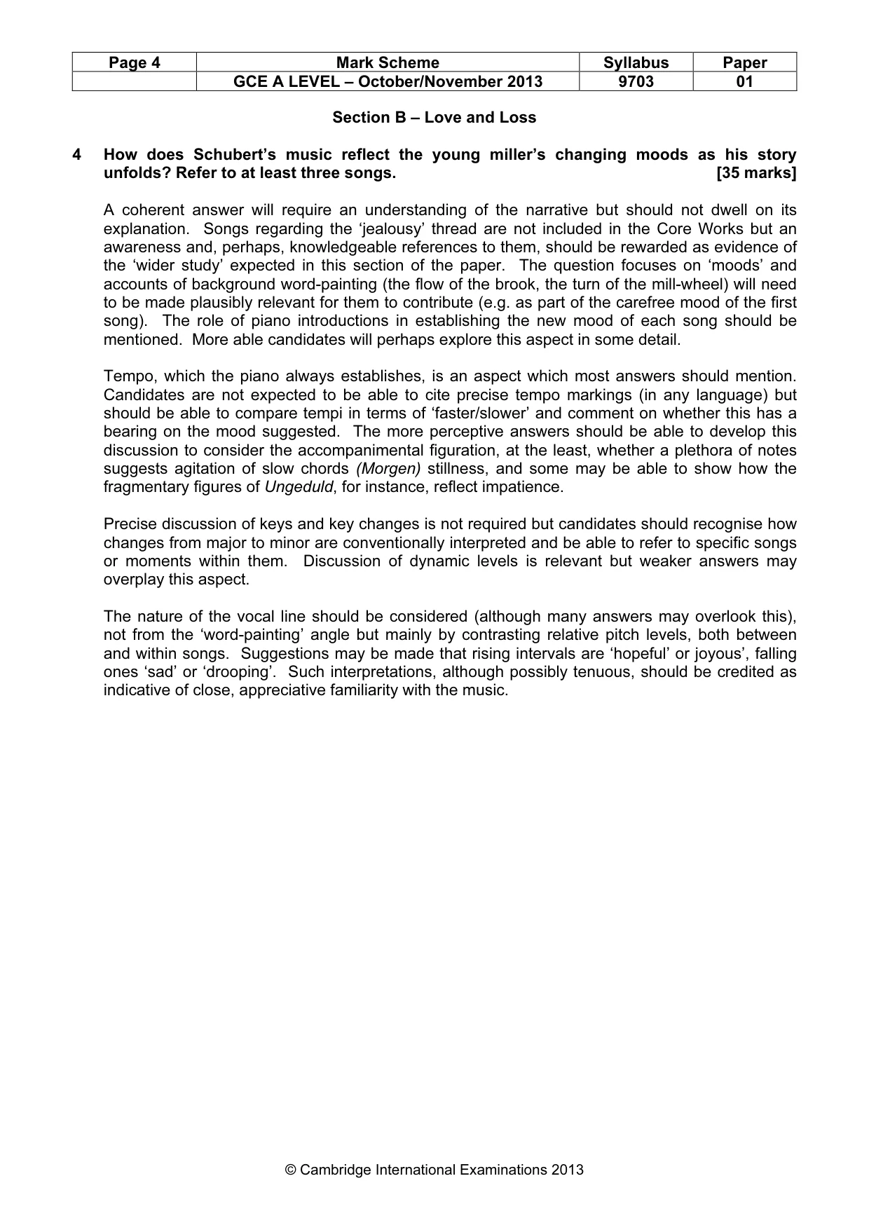 Mark scheme, page 4 of 9