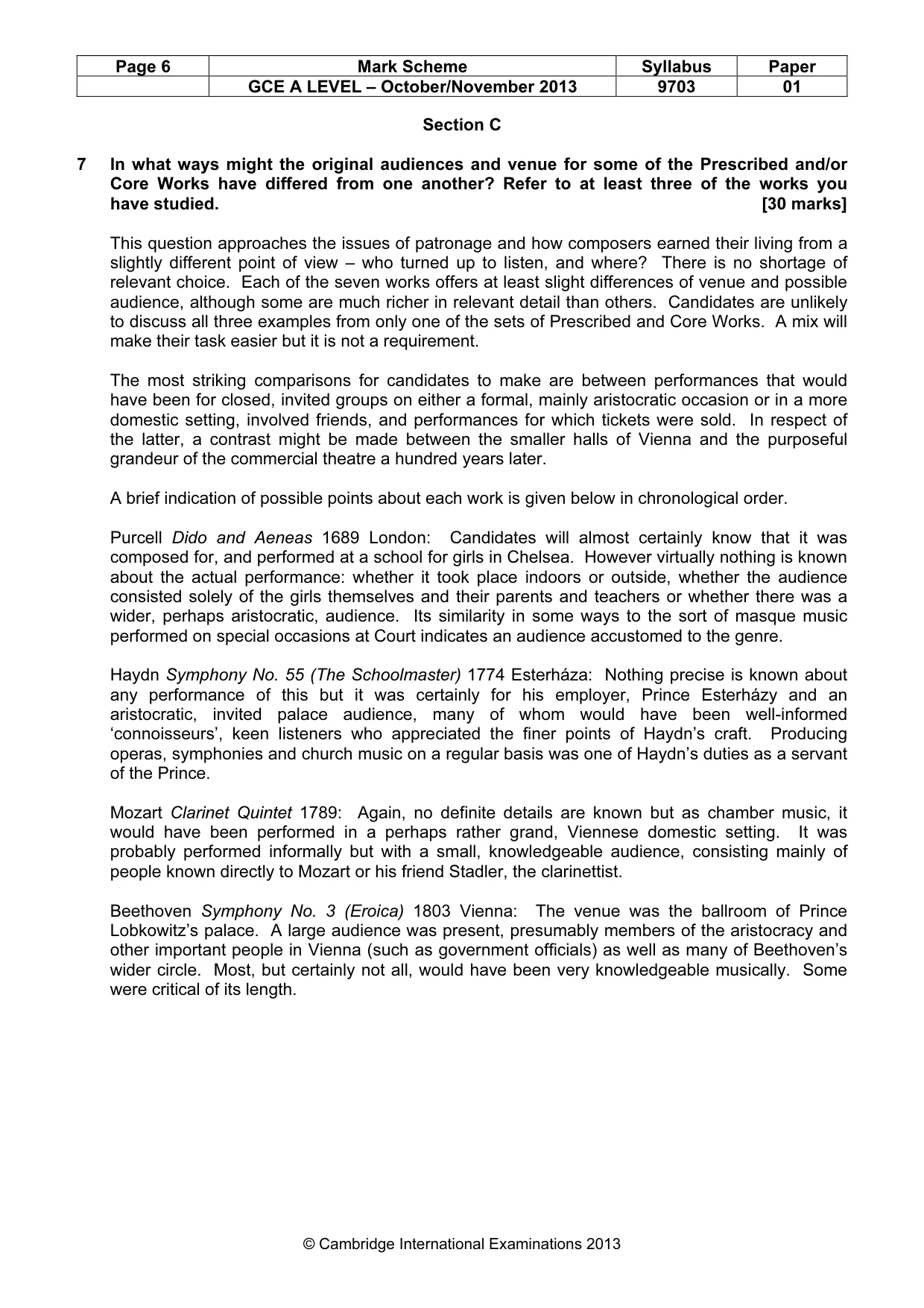 Mark scheme, page 6 of 9