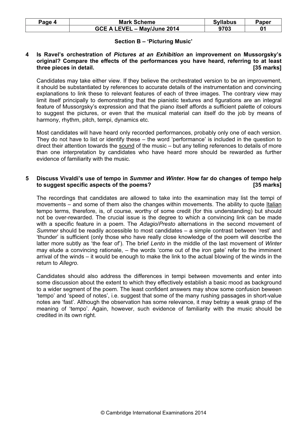 Mark scheme, page 4 of 6