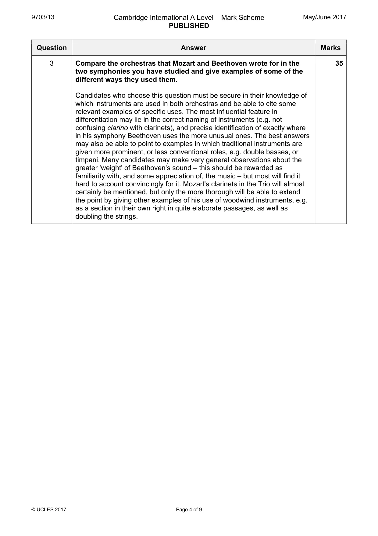 Mark scheme, page 4 of 9
