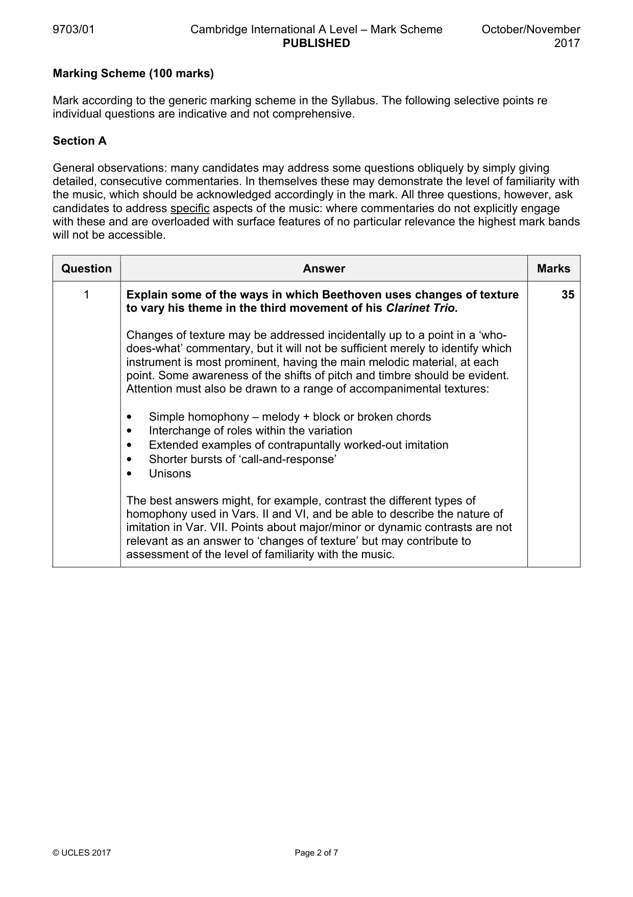 Mark scheme, page 2 of 7