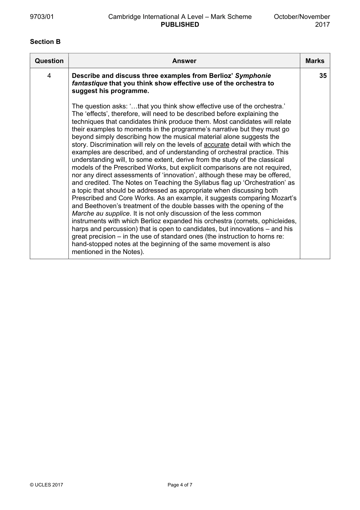 Mark scheme, page 4 of 7