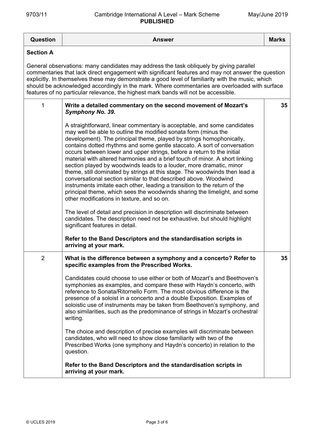 Mark scheme, page 3 of 6