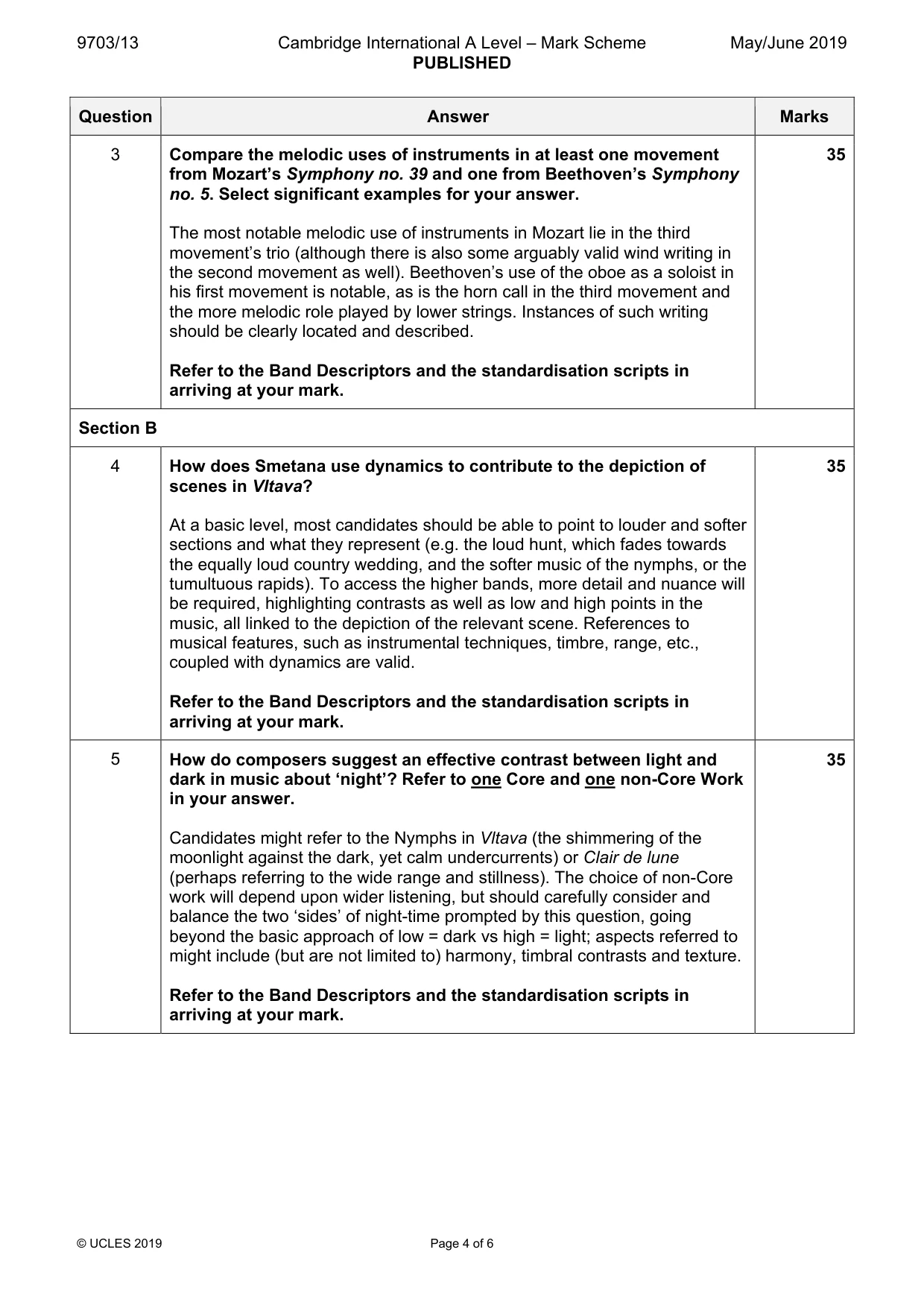 Mark scheme, page 4 of 6