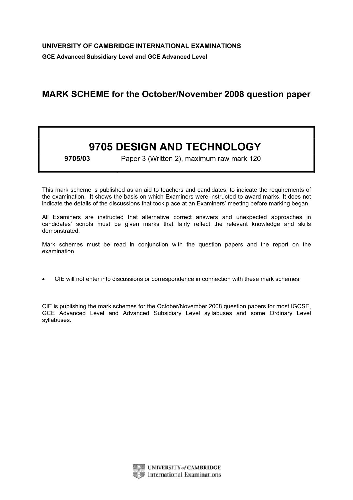 Mark scheme, page 1 of 6