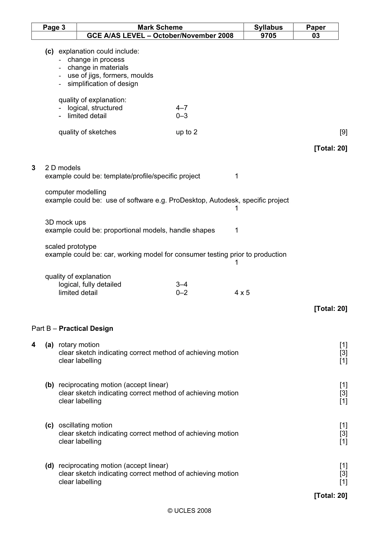 Mark scheme, page 3 of 6