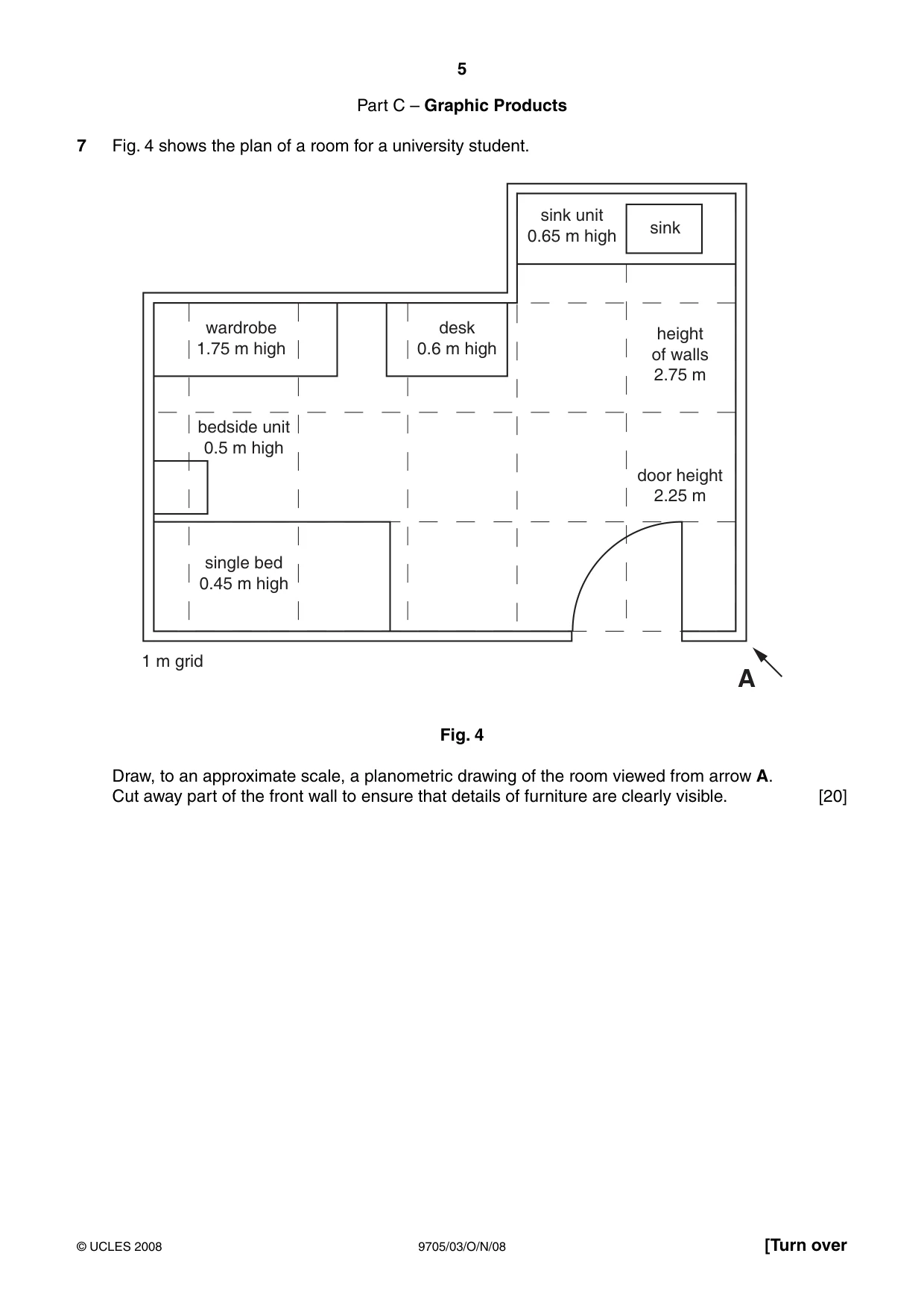 Cambridge A Level Design and Technology 9705 2008 Oct/Nov Paper 3 · Variant 1 question paper, page 5 of 12