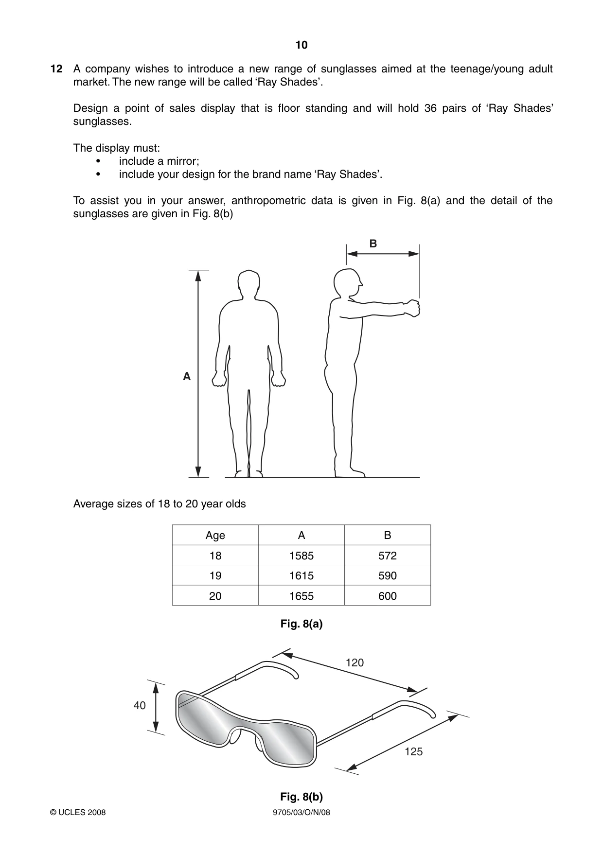 Cambridge A Level Design and Technology 9705 2008 Oct/Nov Paper 3 · Variant 1 question paper, page 10 of 12