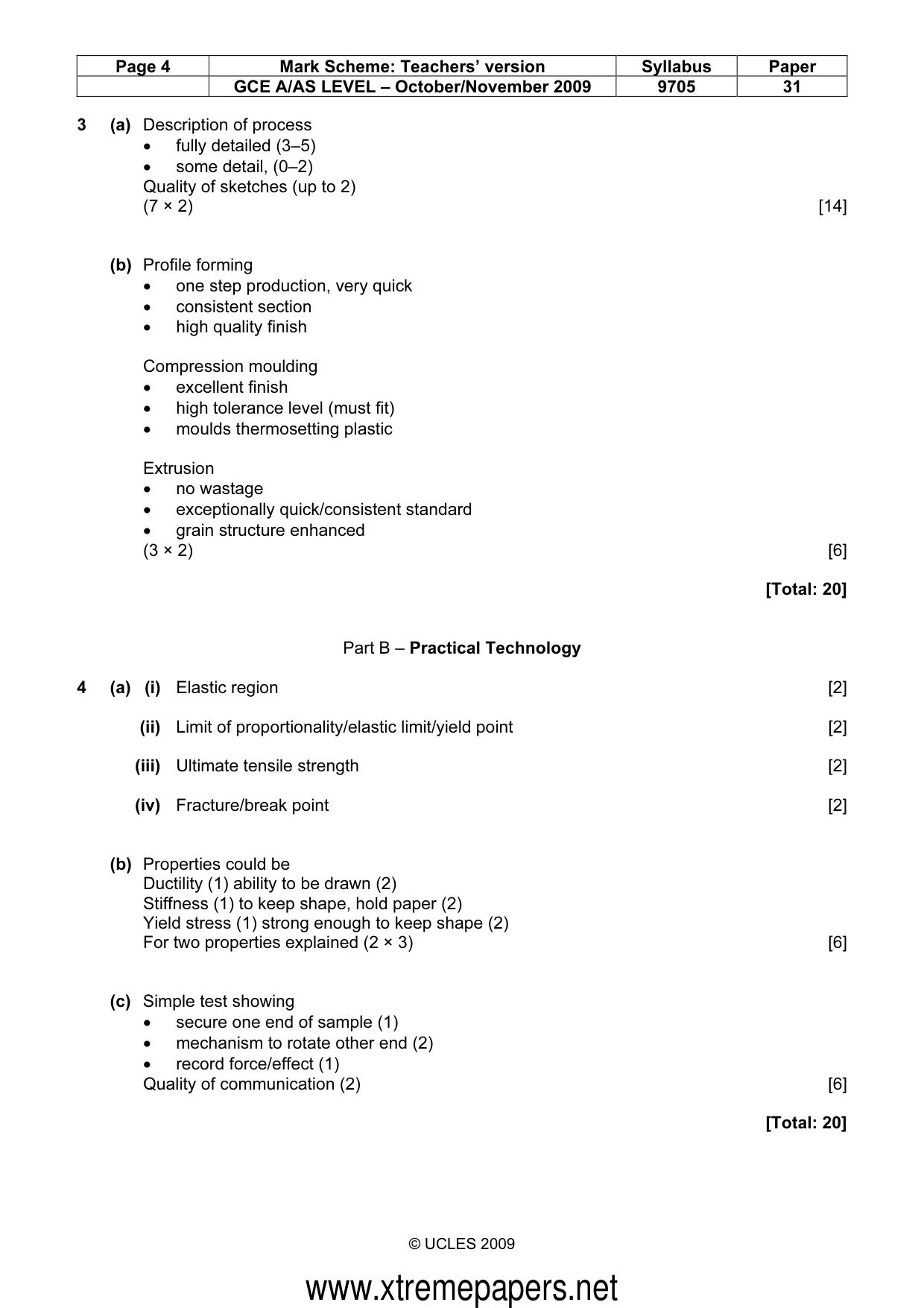 Mark scheme, page 4 of 7
