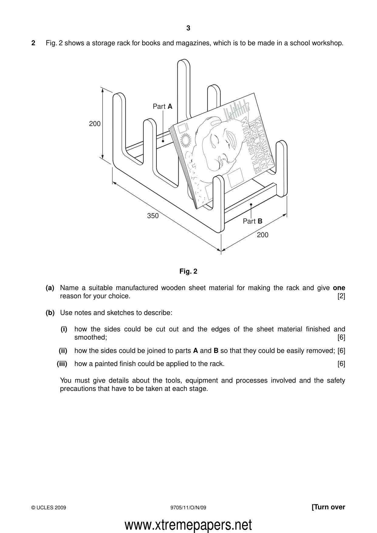 Cambridge A Level Design and Technology 9705 2009 Oct/Nov Paper 1 · Variant 1 question paper, page 3 of 12