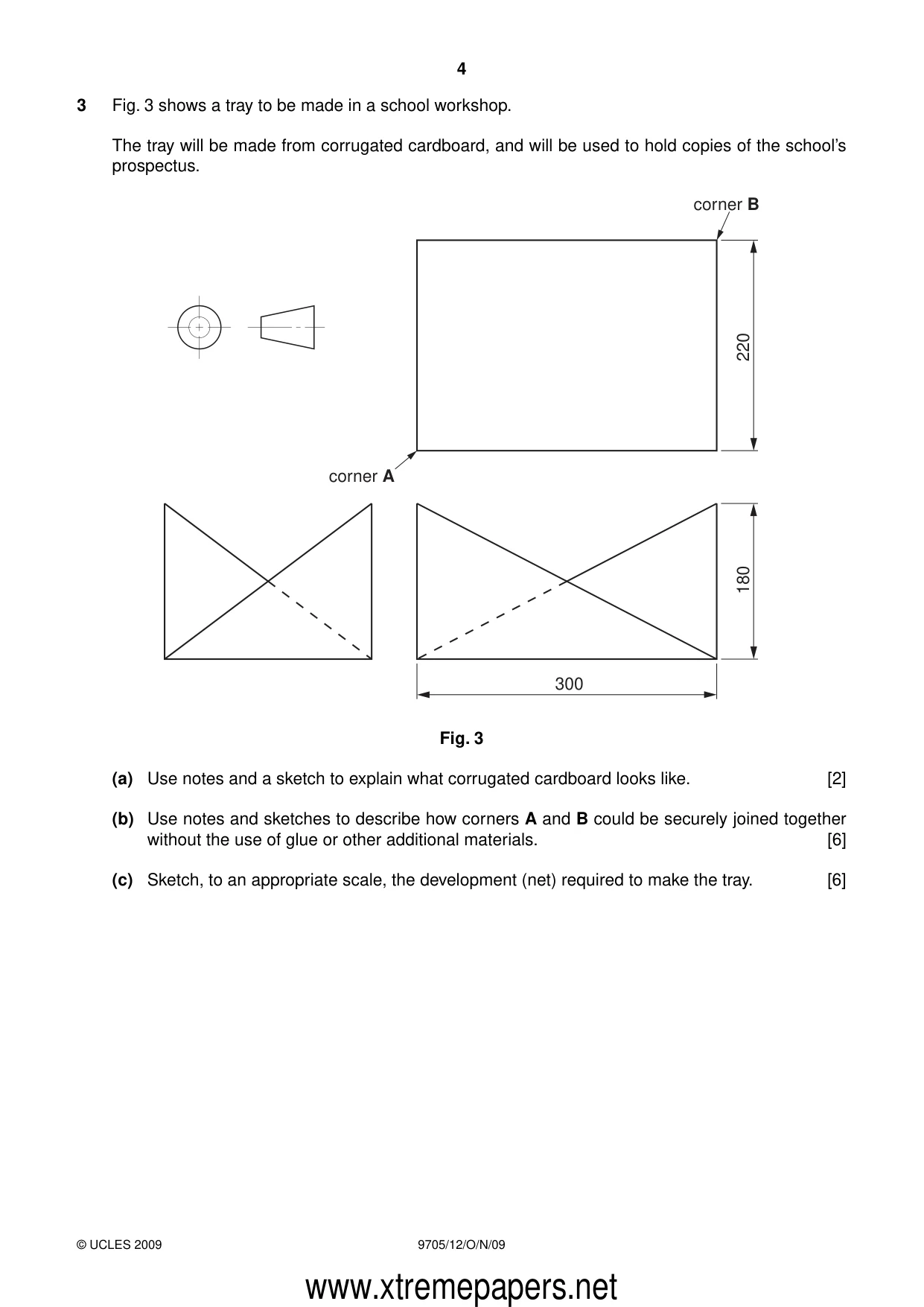 Cambridge A Level Design and Technology 9705 2009 Oct/Nov Paper 1 · Variant 2 question paper, page 4 of 12