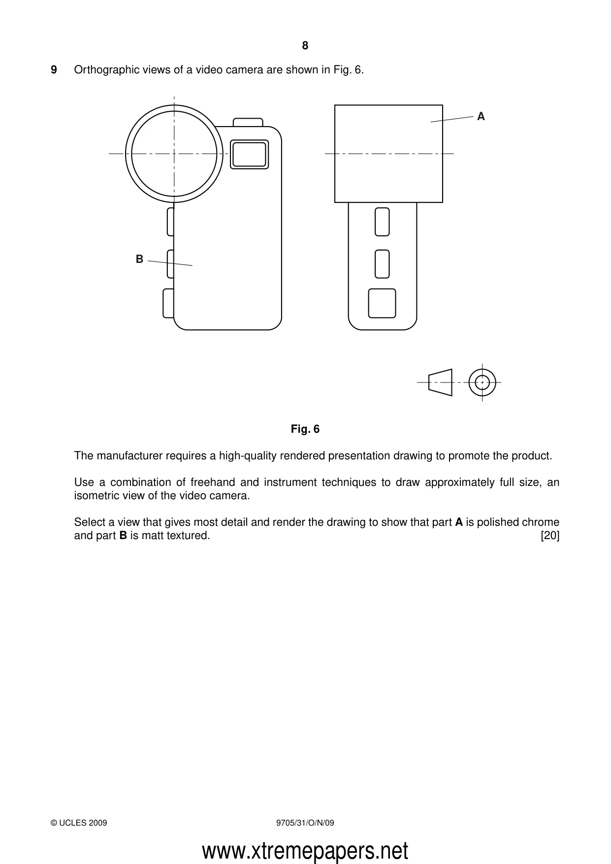Cambridge A Level Design and Technology 9705 2009 Oct/Nov Paper 3 · Variant 1 question paper, page 8 of 12
