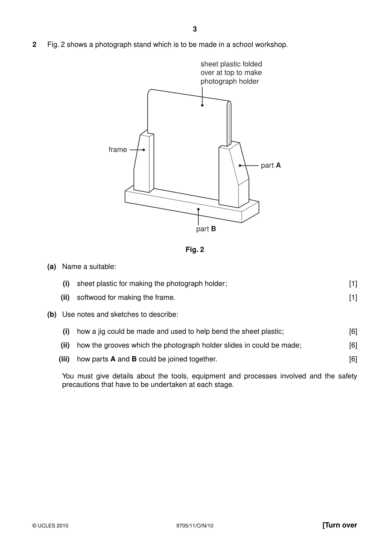Cambridge A Level Design and Technology 9705 2010 Oct/Nov Paper 1 · Variant 1 question paper, page 3 of 12