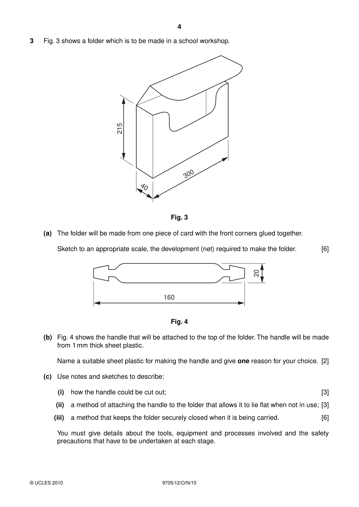 Cambridge A Level Design and Technology 9705 2010 Oct/Nov Paper 1 · Variant 2 question paper, page 4 of 12