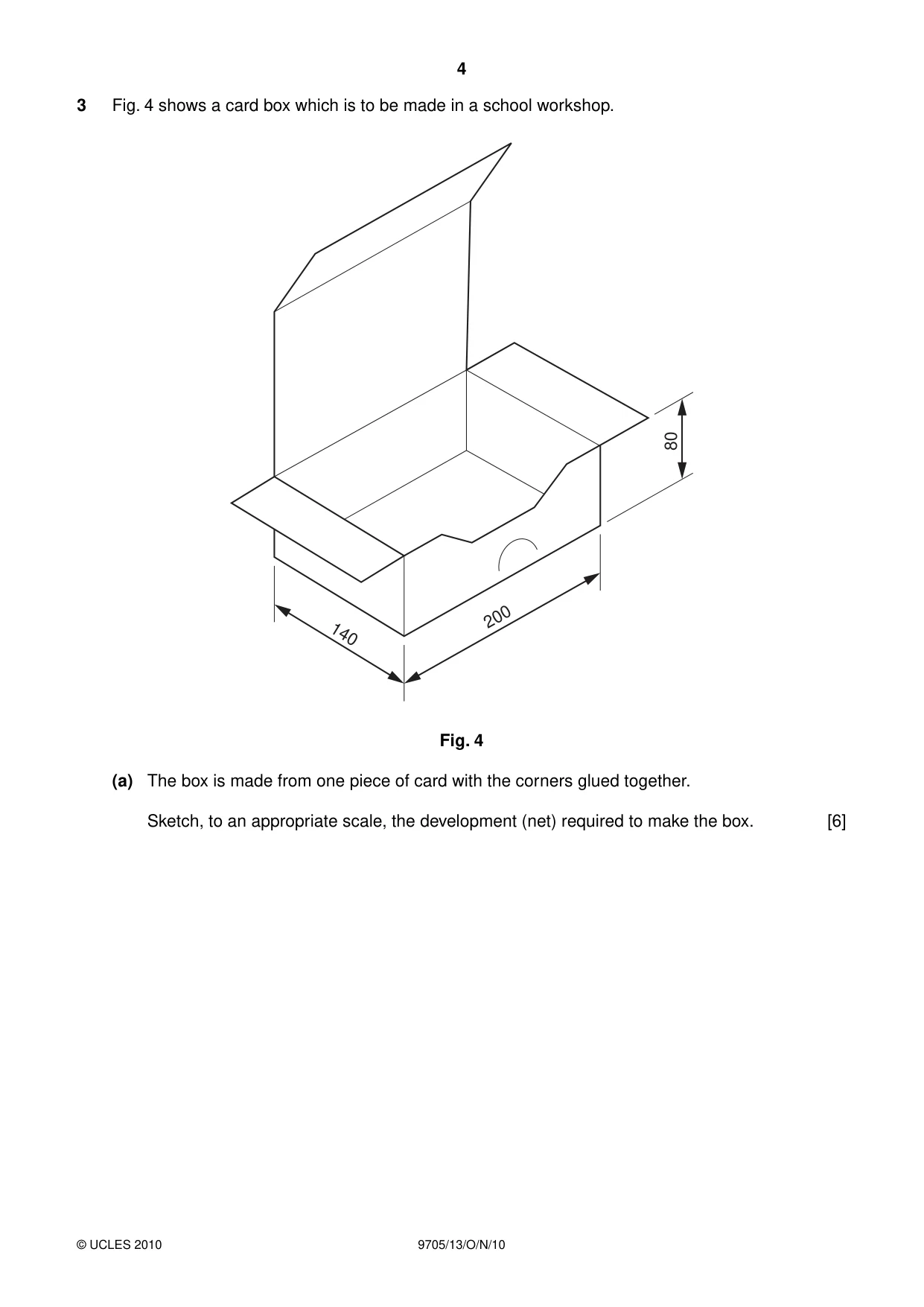 Cambridge A Level Design and Technology 9705 2010 Oct/Nov Paper 1 · Variant 3 question paper, page 4 of 12