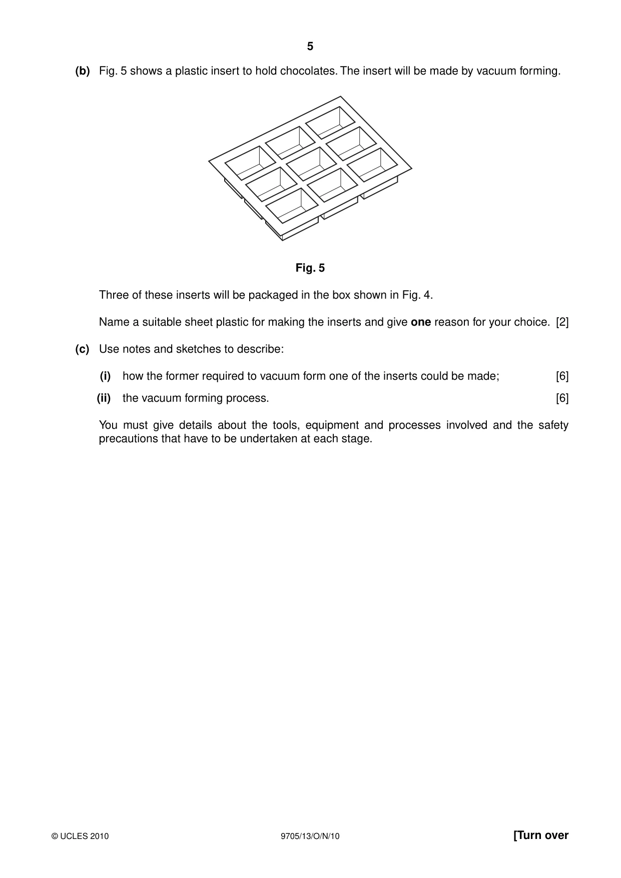 Cambridge A Level Design and Technology 9705 2010 Oct/Nov Paper 1 · Variant 3 question paper, page 5 of 12