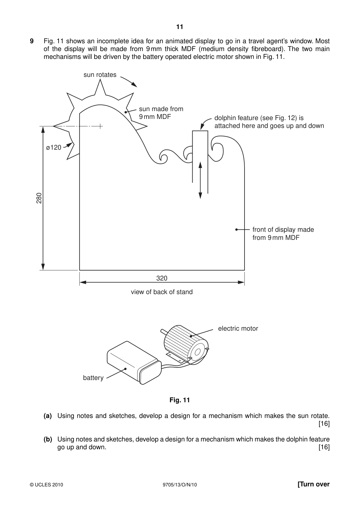 Cambridge A Level Design and Technology 9705 2010 Oct/Nov Paper 1 · Variant 3 question paper, page 11 of 12