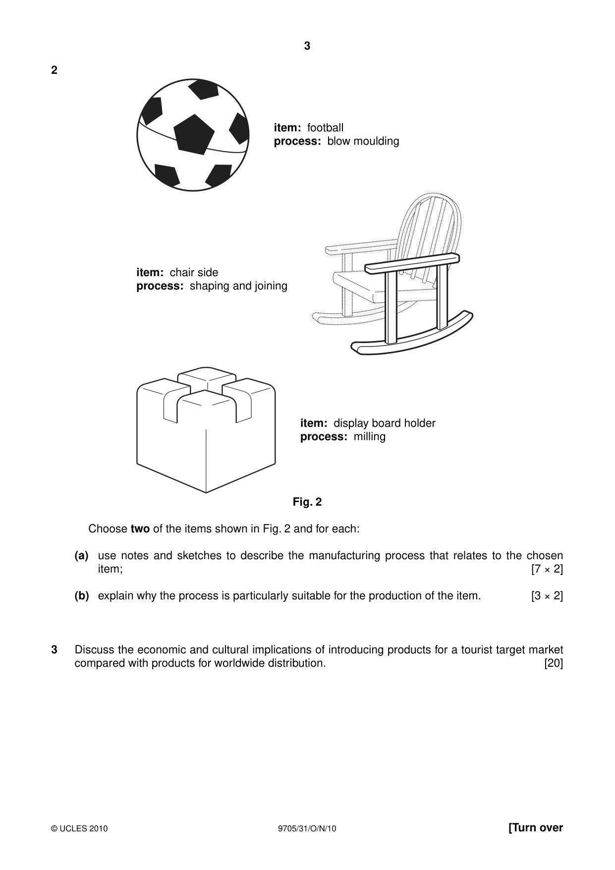 Cambridge A Level Design and Technology 9705 2010 Oct/Nov Paper 3 · Variant 1 question paper, page 3 of 12