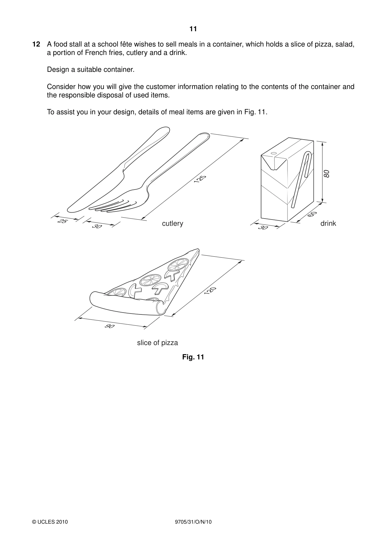 Cambridge A Level Design and Technology 9705 2010 Oct/Nov Paper 3 · Variant 1 question paper, page 11 of 12