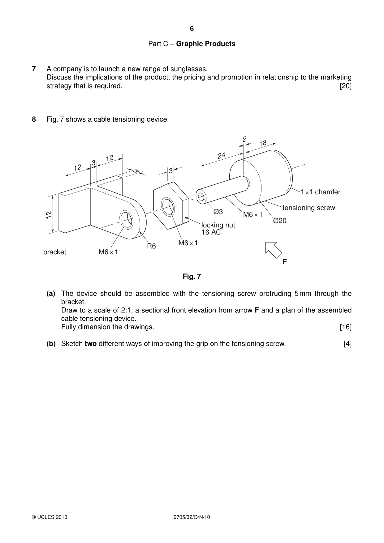 Cambridge A Level Design and Technology 9705 2010 Oct/Nov Paper 3 · Variant 2 question paper, page 6 of 12