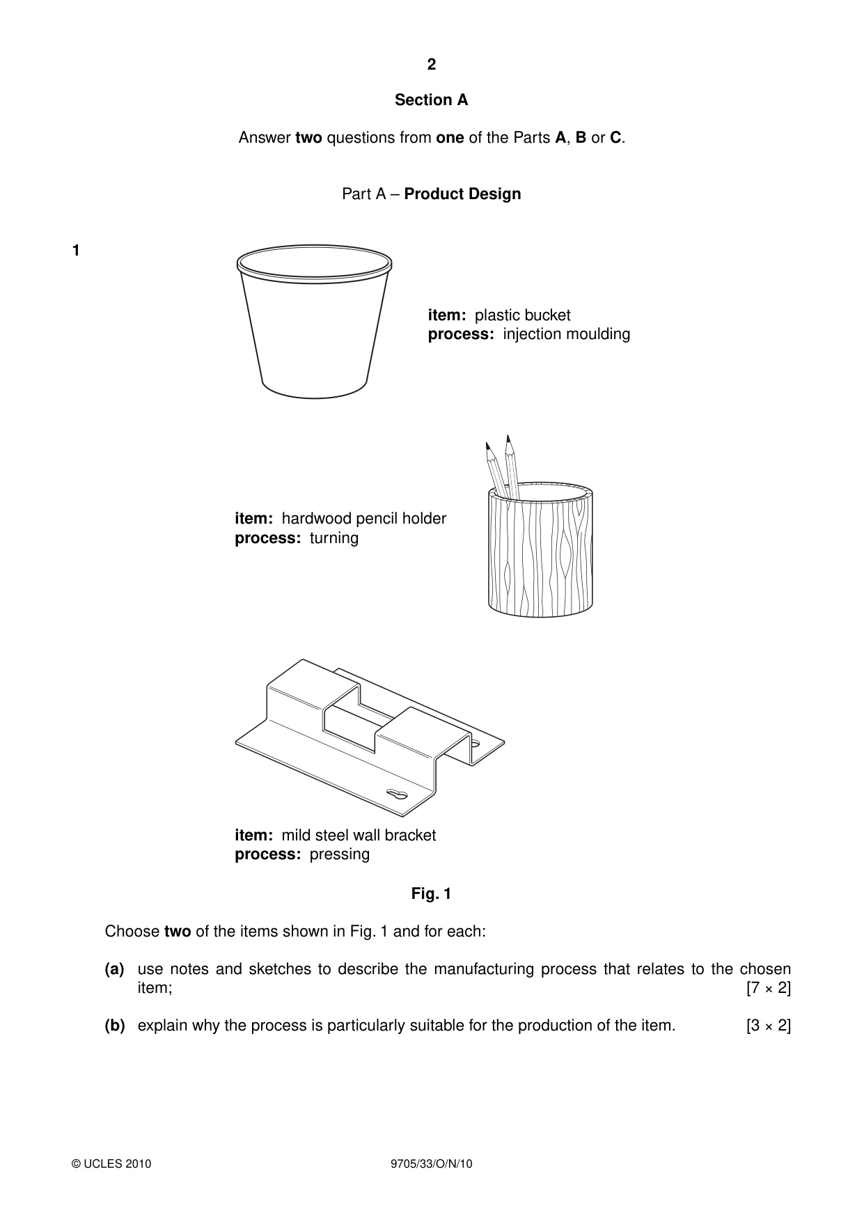 Cambridge A Level Design and Technology 9705 2010 Oct/Nov Paper 3 · Variant 3 question paper, page 2 of 12
