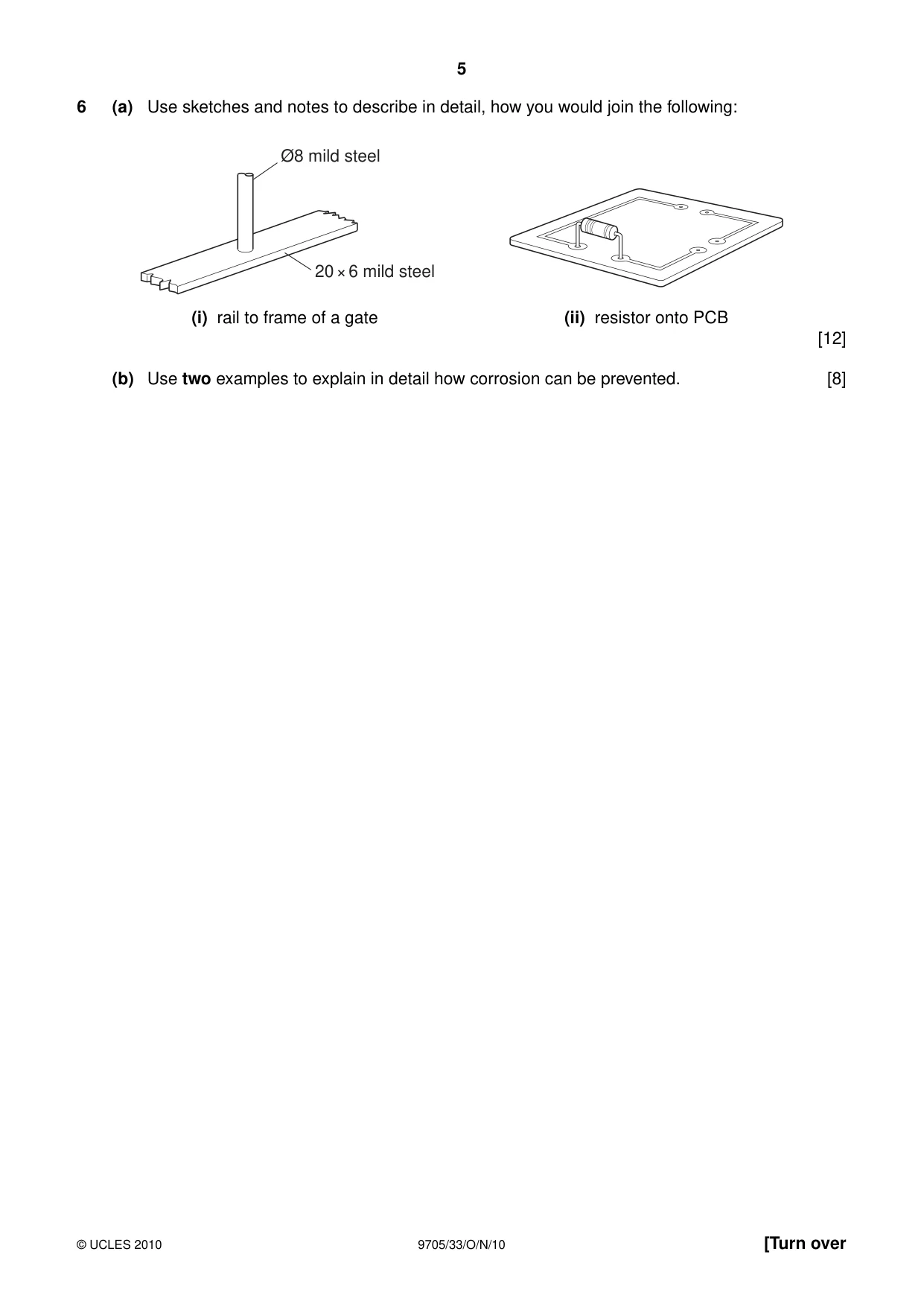 Cambridge A Level Design and Technology 9705 2010 Oct/Nov Paper 3 · Variant 3 question paper, page 5 of 12