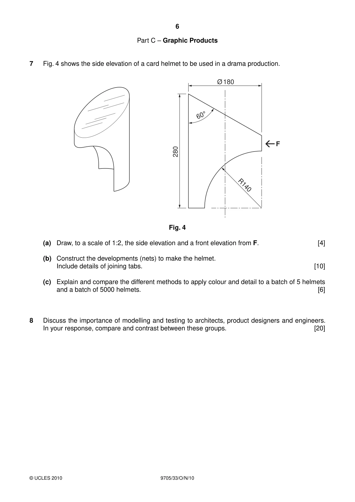 Cambridge A Level Design and Technology 9705 2010 Oct/Nov Paper 3 · Variant 3 question paper, page 6 of 12