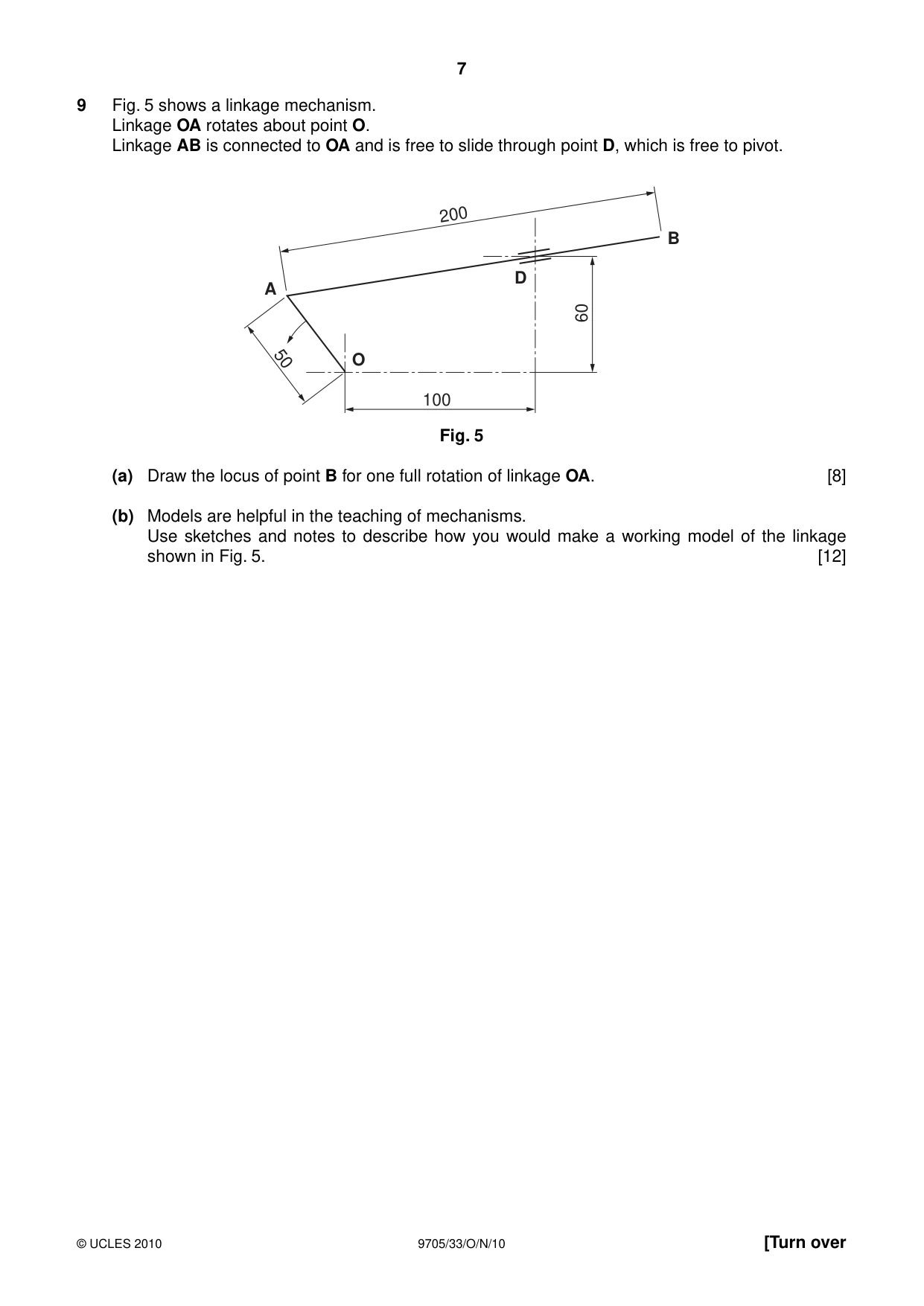 Cambridge A Level Design and Technology 9705 2010 Oct/Nov Paper 3 · Variant 3 question paper, page 7 of 12