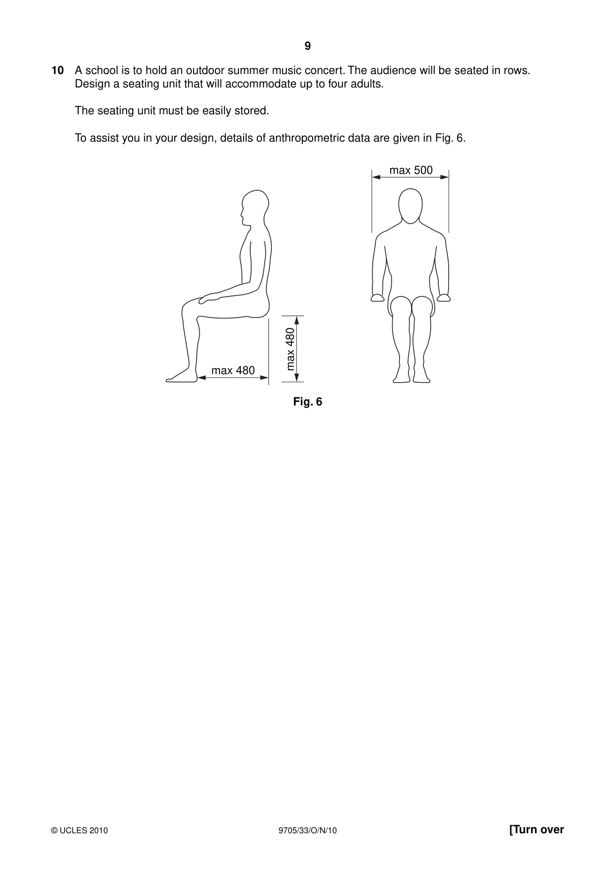 Cambridge A Level Design and Technology 9705 2010 Oct/Nov Paper 3 · Variant 3 question paper, page 9 of 12
