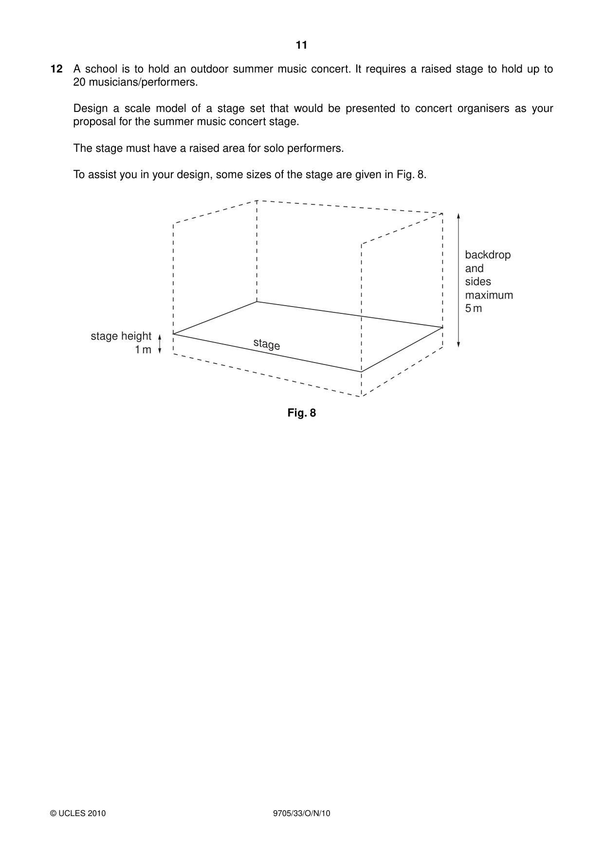 Cambridge A Level Design and Technology 9705 2010 Oct/Nov Paper 3 · Variant 3 question paper, page 11 of 12