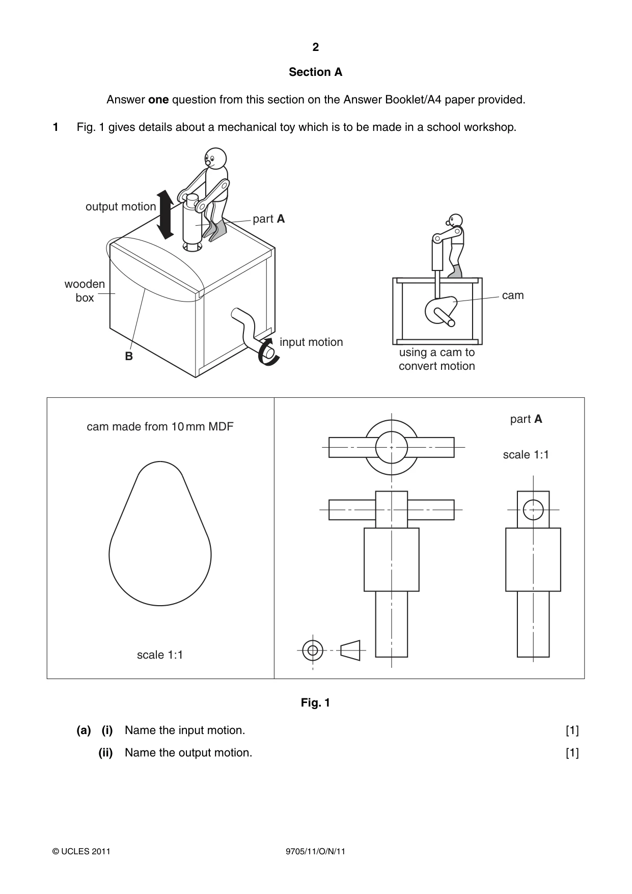 Cambridge A Level Design and Technology 9705 2011 Oct/Nov Paper 1 · Variant 1 question paper, page 2 of 12