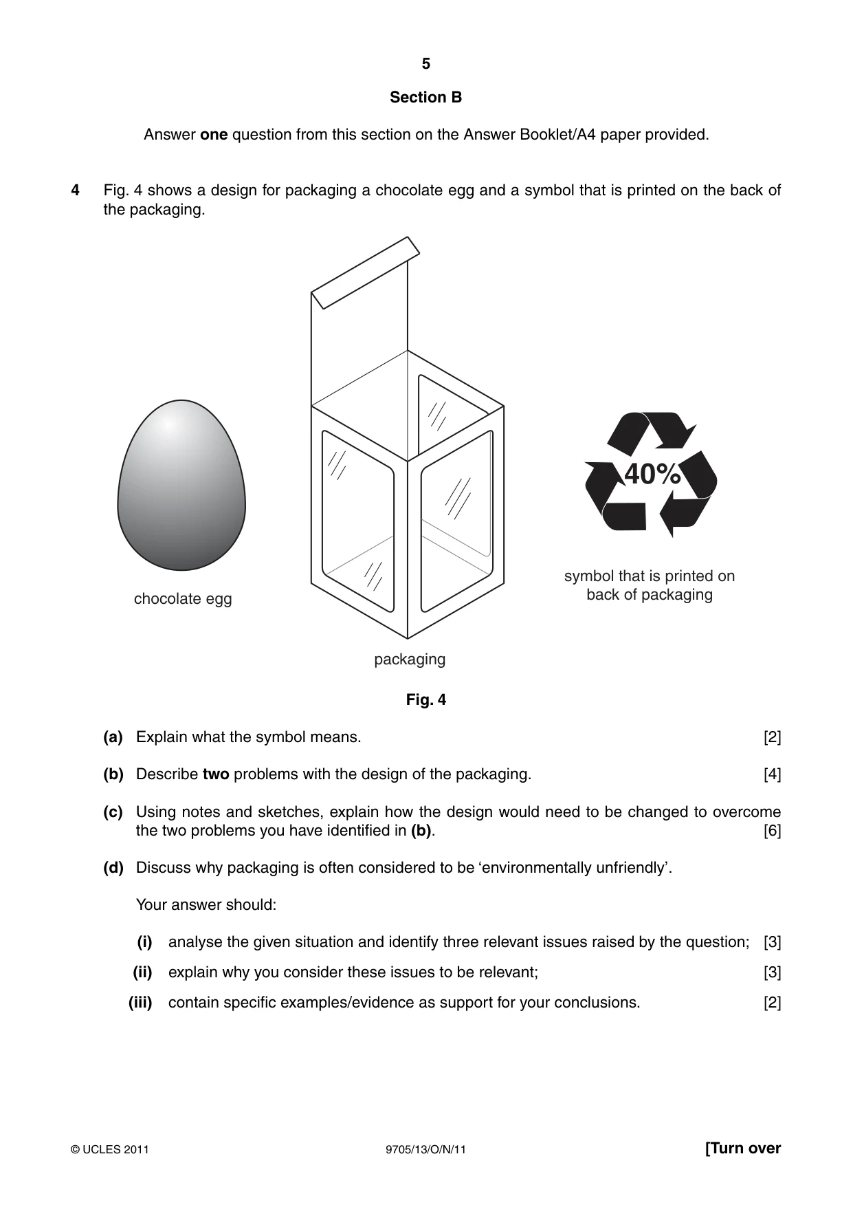 Cambridge A Level Design and Technology 9705 2011 Oct/Nov Paper 1 · Variant 3 question paper, page 5 of 12