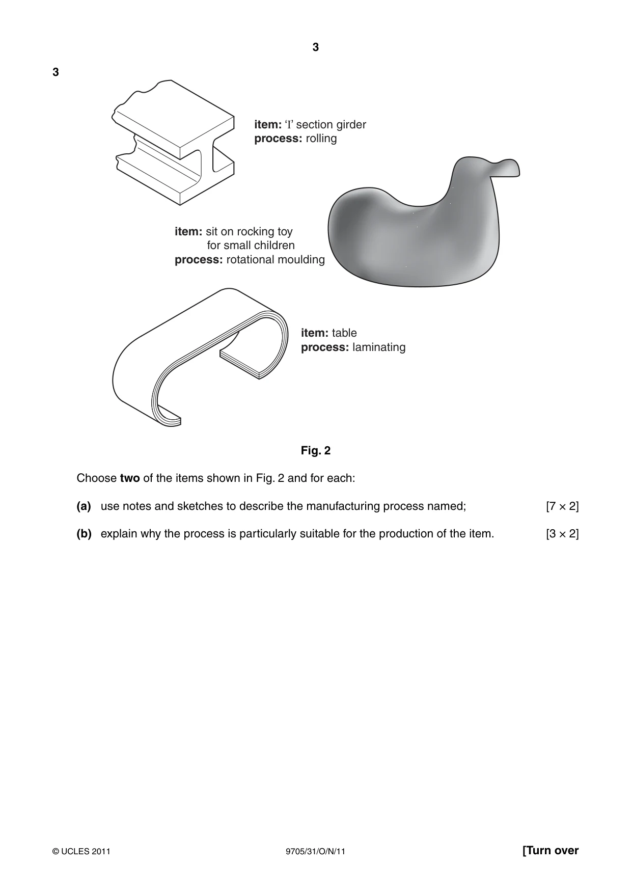 Cambridge A Level Design and Technology 9705 2011 Oct/Nov Paper 3 · Variant 1 question paper, page 3 of 12