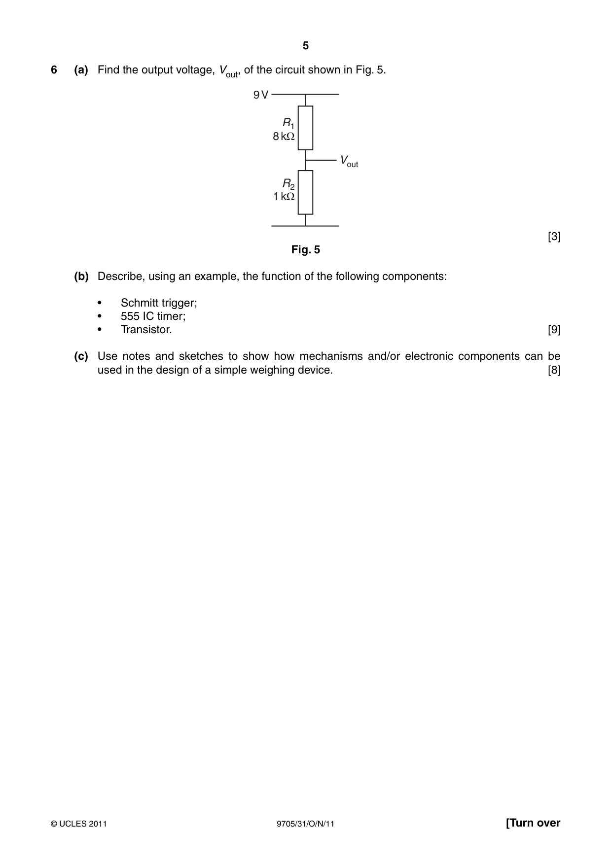 Cambridge A Level Design and Technology 9705 2011 Oct/Nov Paper 3 · Variant 1 question paper, page 5 of 12