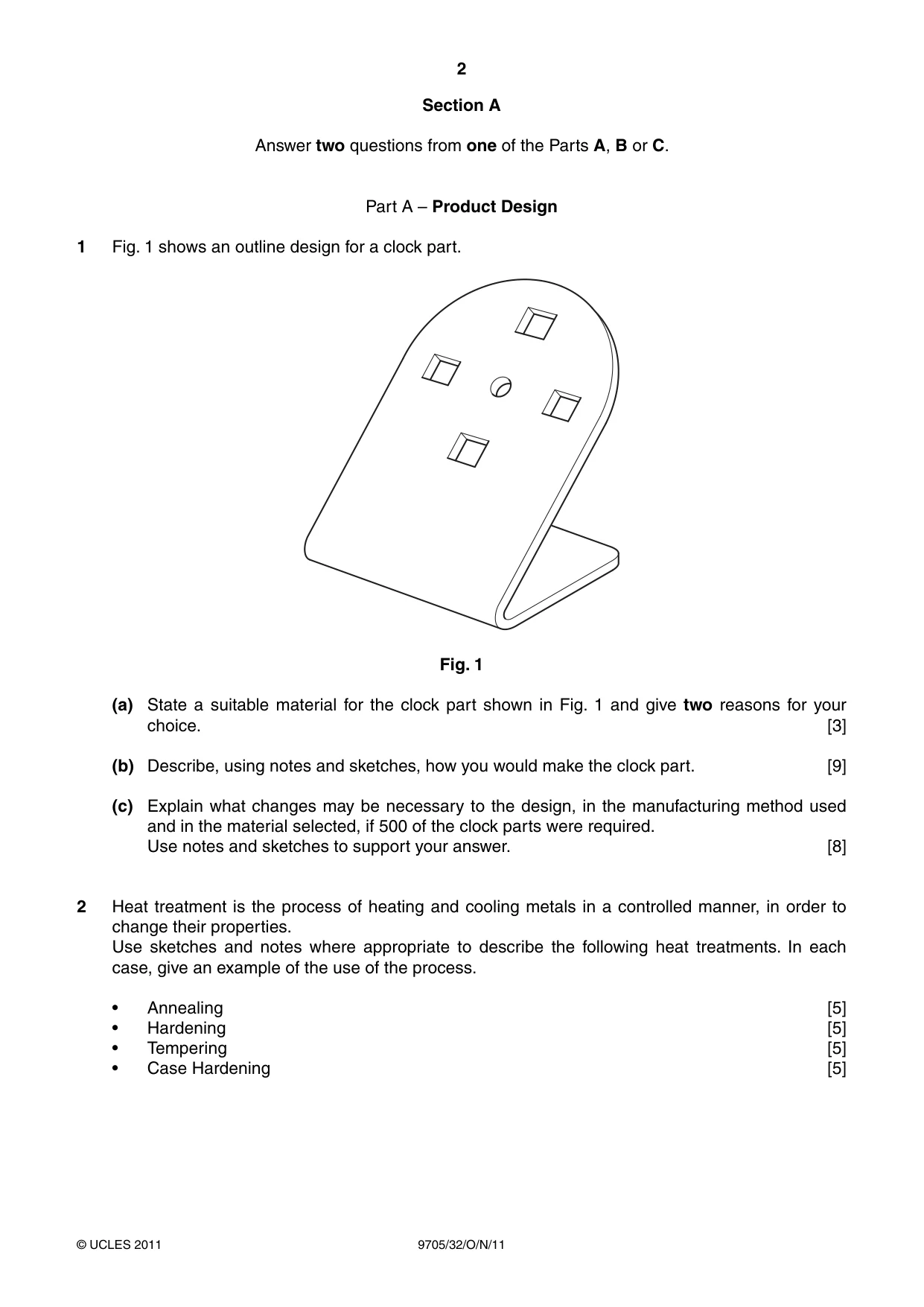 Cambridge A Level Design and Technology 9705 2011 Oct/Nov Paper 3 · Variant 2 question paper, page 2 of 12