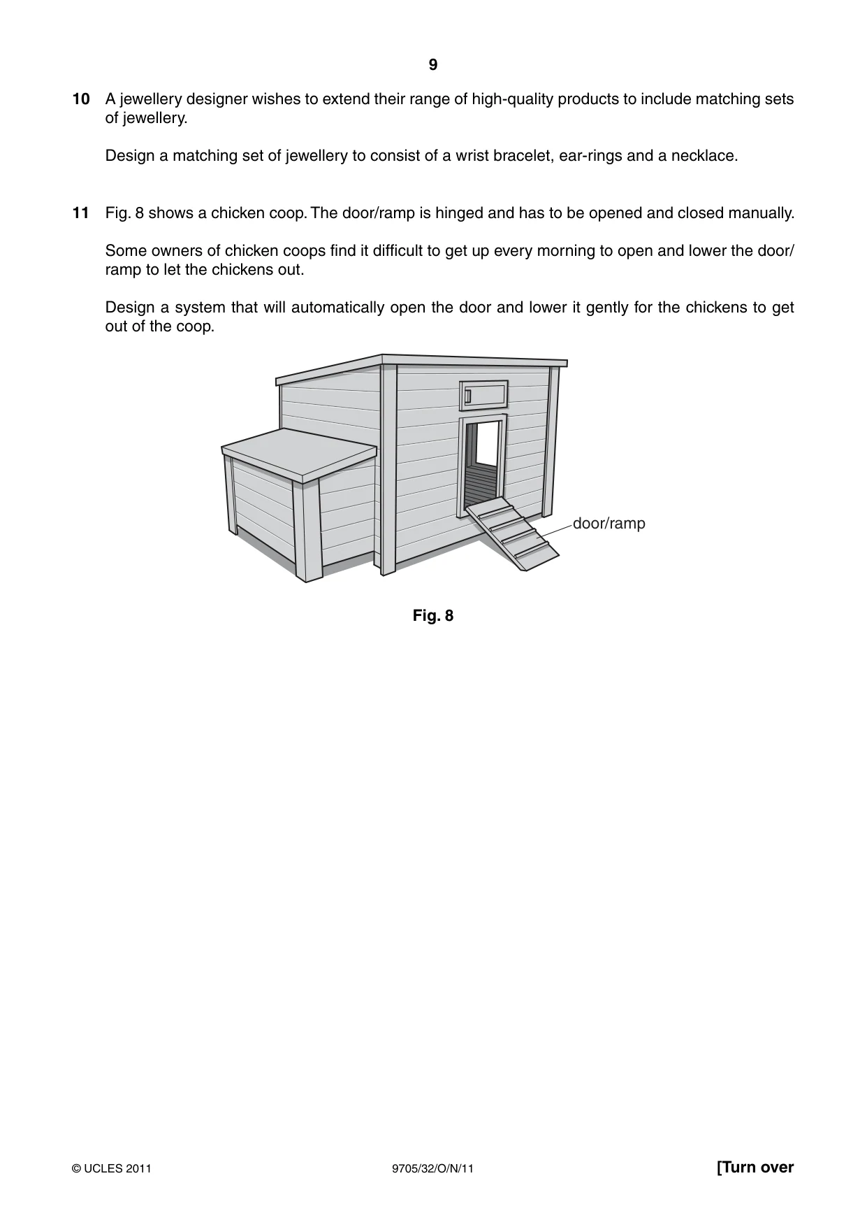 Cambridge A Level Design and Technology 9705 2011 Oct/Nov Paper 3 · Variant 2 question paper, page 9 of 12