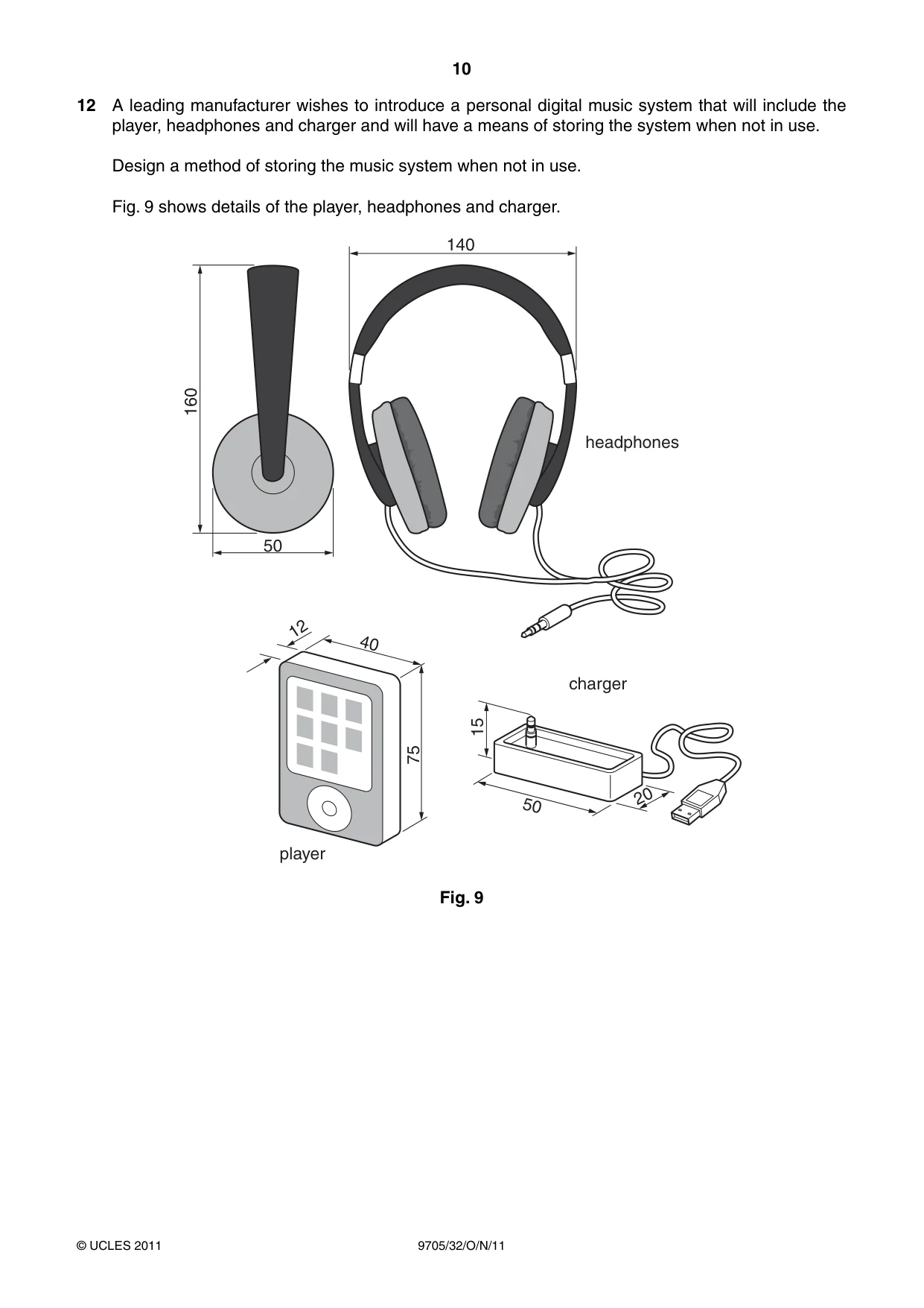 Cambridge A Level Design and Technology 9705 2011 Oct/Nov Paper 3 · Variant 2 question paper, page 10 of 12